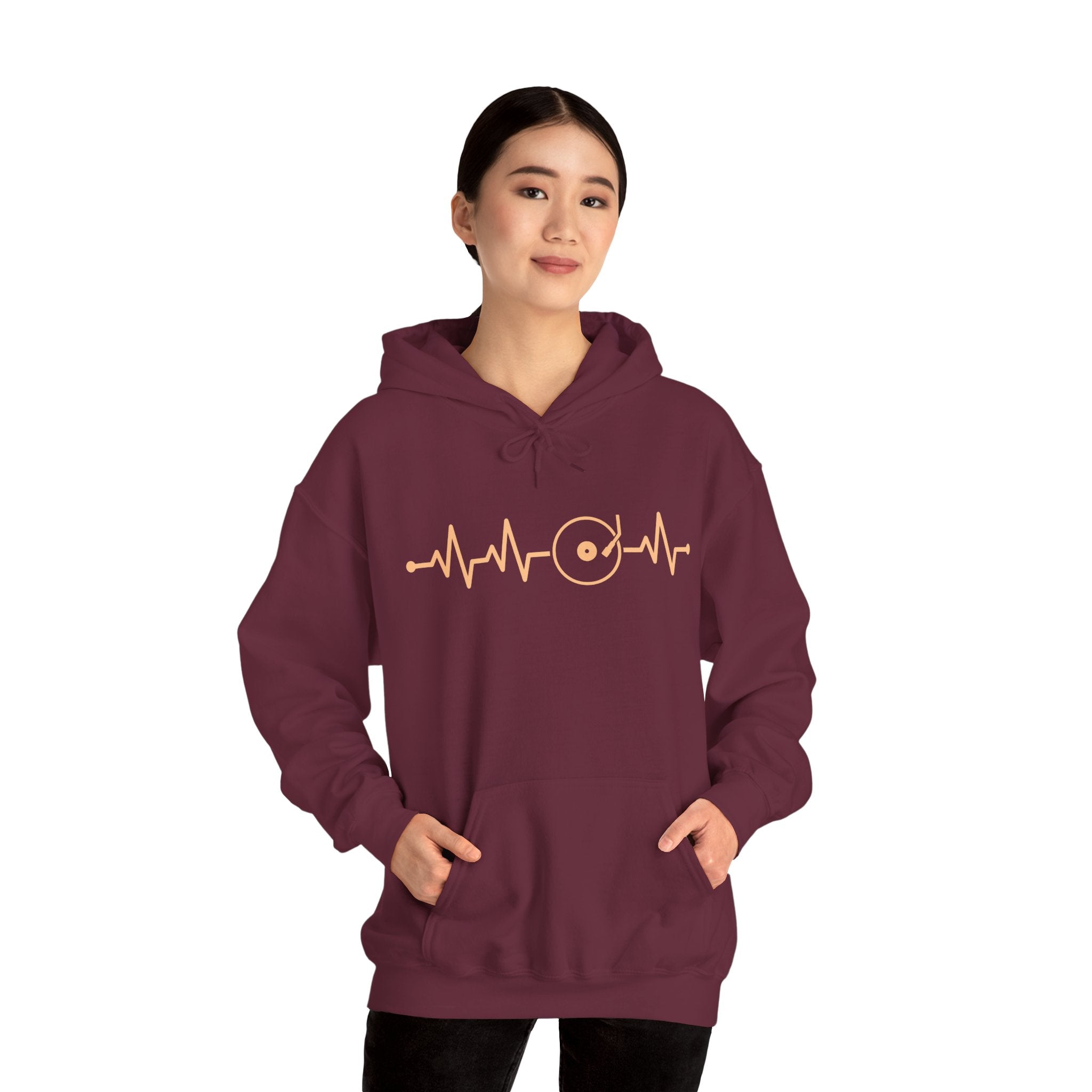Vinyl Heartbeat Hoodie